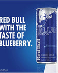 Red Bull Blueberry Blue Edition Energy Drink 84 Fl Oz Cans 4 Pack