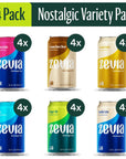 Zevia Zero Calorie Soda Nostalgic Variety Pack 12 Ounce Cans Pack of 24