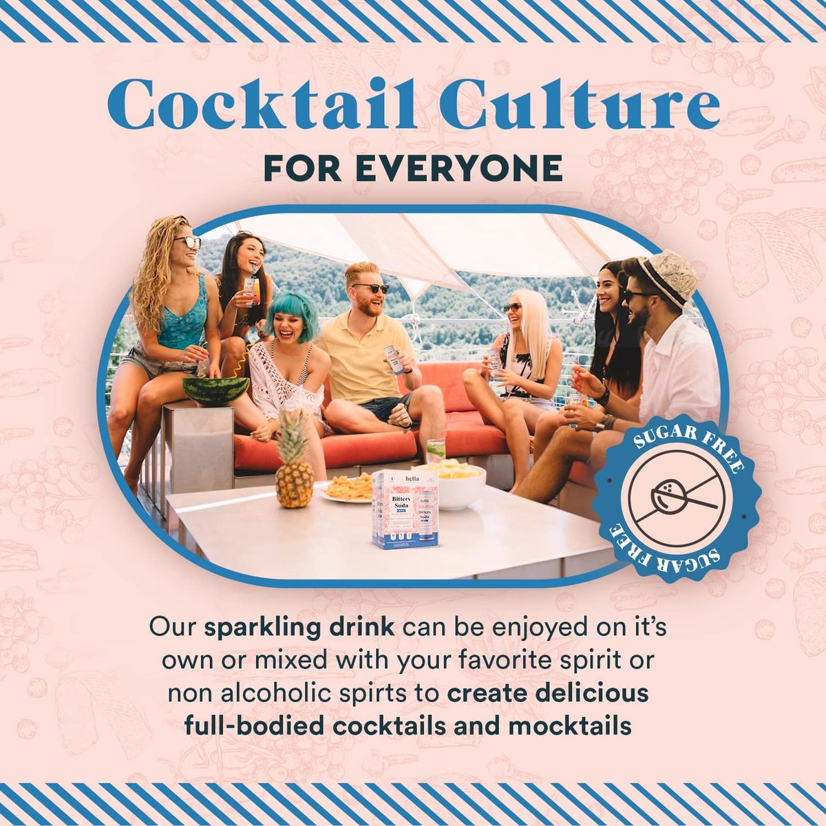 Hella Cocktail Co Bitters  Soda Classic Dry Aromatic  12oz Cans 12 Pack I Aromatic Botanical and Herbal NonAlcoholic Drinks SugarFree ReadytoDrink Mocktails