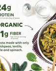 Chickapea Organic Chickpea Pasta with Greens - Spirals - 8 oz (Pack of 6)