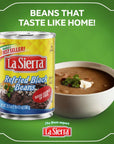 La Sierra Refried Black Beans Canned Vegetarian Refried Beans 205 oz Pack of 12