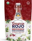 Fermentaholics Organic Sangria Rojo Brew Blends Secondary Fermentation Flavoring for Kombucha Water Kefir and Other Fermented Drinks