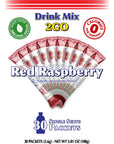 GramZero 2GO Sticks  Red Raspberry Zero Calorie Sugar Free Drink Mix Stevia Sweetened Great For Nutrition Club Loaded Tea To Go Kits