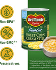 DEL MONTE FRESH CUT Golden Sweet Canned Cream Corn Canned Vegetables 24 Pack 1475 oz Can