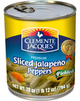 Clemente Jacques Sliced Jalapeño Peppers 28 oz Pack of 12