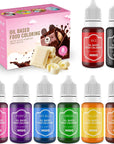 Upgraded Oil Based Food Dye Coloring for Chocolate Candy Cake - DaCool Edible Food Coloring for Cake Decorating Baking Cake Color for Cookie Icing Frosting Fondant Meringues - .35 Fl.Oz Bottles