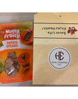 Nutty  Fruity Papaya Spears 20 oz and HealthEmpire LLC Gift Box Bundle