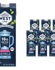 West Life Smoothie Blend Soy Milk Unsweetened 16g of Protein Vegan Dairy Alternative LactoseFree Keto Certified 32oz Pack of 6