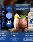 Top Hat East India Craft Concentrated Quinine Tonic Drink Syrup  5X Natural Quinine Concentrate  Just Add Club Soda  32oz Bottle