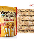 Werthers Original Caramel Popcorn Pack of 6 Bags of Classic Caramel Popped Popcorn  Popped Kettle Corn Snack Bags  Bundle with Ballard Products Pocket Bag