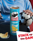 Pringles Potato Crisps Chips, Lunch Snacks, On-The-Go Snacks, Cheddar and Sour Cream, 5.5oz Can (One Can)