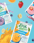 Concord Foods 3 Breakfast Fruit Smoothie Mix Flavors 6 Chocolate Banana 2 Oz Pouches 6 Banana 2 Oz Pouches 6 Strawberry 2 Oz Pouches