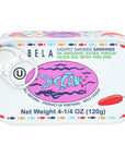 Bela Lightly Smoked Sardines in Organic Extra Virgin Olive Oil with Piri Piri  12 pack