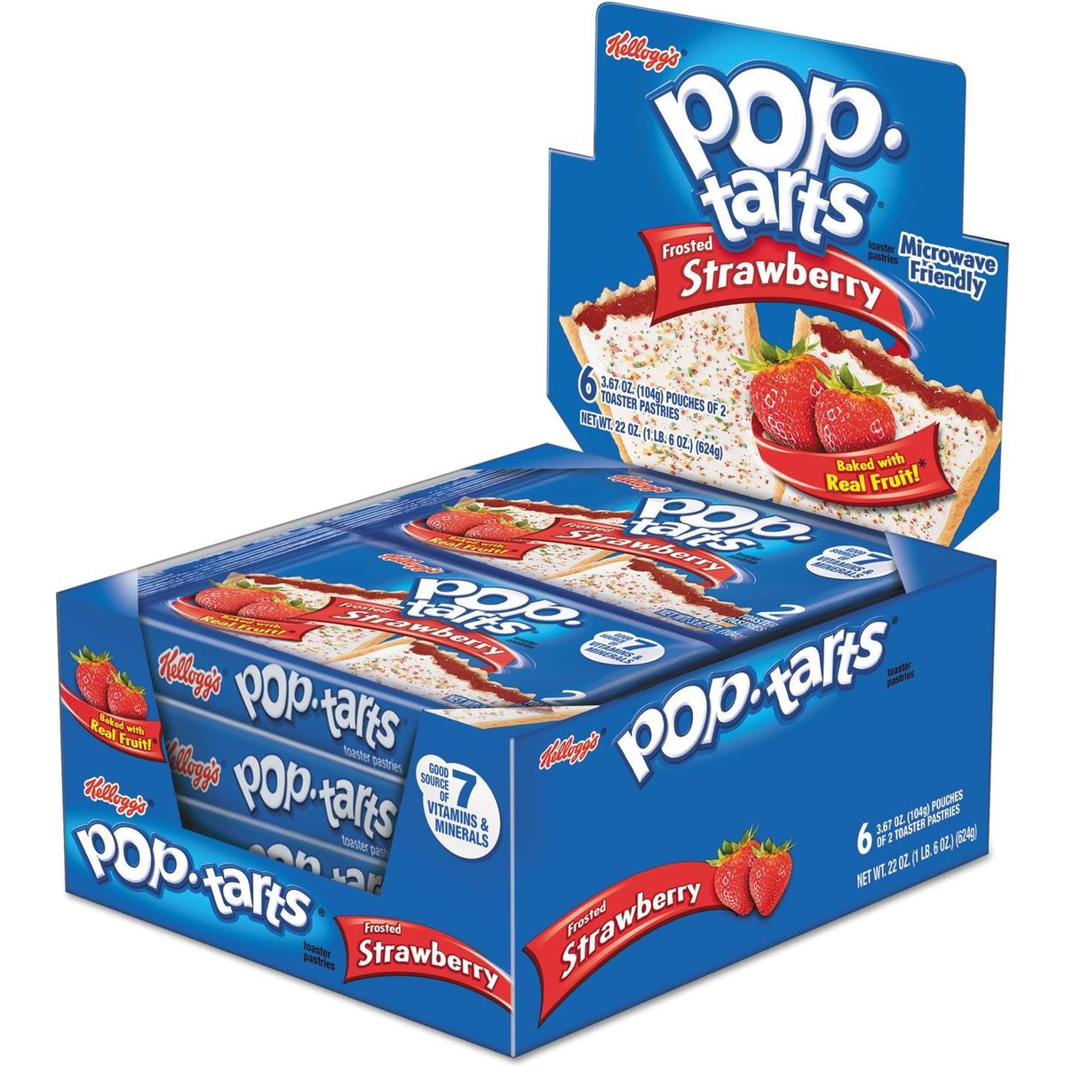 Kelloggs PopTarts Frosted Strawberry  2 CT