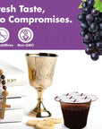 Mayde New Covenant Prefilled Communion Cups and Wafer Set 100 Count Prefilled Double Lid Communion Cups Containing Concordia Grape Juice  Wafer Set with 1 Year Shelf Life