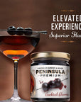 Peninsula Premium Cocktail Cherries  Award Winning  Deep BurgundyRed  Silky Smooth Rich Syrup  Luxe Fruit Forward SweetTart Flavor  American Grown  Made 105 oz 3Pack