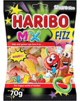 Haribo Fizz Mix Sour Candy Gummies - 70G Bag