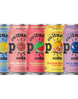 Culture Pop Sparkling Probiotic Soda  40 Calories per can Vegan NonGMO  12 Fl Oz Cans 5 Flavor Variety Pack of 5