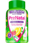 vitafusion PreNatal Gummy Vitamins, Raspberry Lemonade Flavored, Pregnancy Vitamins for Women, With Folate and DHA, America’s Number 1 Gummy Vitamin Brand, 45 Day Supply, 90 Count