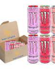 Monster Zero Sugar Energy Assortment of Juice Rehab  Ultra Energy Drinks  16 Fl Oz 6 Pack comes in a BETRULIGHT Branded Box 16 Fl Oz Ultra Energy