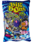 Americandy Big Bom XXL Mouth Painter Blue Lollipops, 25 Gm X 48 Pieces