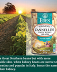 Eden Organic Cannellini White Kidney Beans No Salt Added 15Ounce Cans Pack of 12