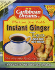 Caribbean Dreams Instant Ginger Tea UnSweetened 014 Oz 14 Sachets