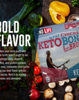 LonoLife Keto Bone Broth Protein Powder Chicken flavored 8g Protein 4g Fat Keto Friendly 8oz Bulk Container15 Servings Packaging May Vary