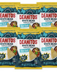 Beanitos Bean Chips - Restaurant Style Sea Salt - (6 Pack) 5 oz Family Size Bag - White Bean Tortilla Chips - Vegan Snack with Good Source of Plant Protein and Fiber