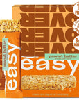 Over Easy Peanut Butter Soft and Chewy Oatmeal Breakfast Bars - Granola and Protein Bars - 12 Energy Snack Bars - Clean, Gluten Free, Dairy Free, Soy Free and Kosher