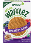 Sprout Organic Wafflez, Blueberry Apple, 0.63 Oz, 5 Ct