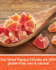 Dried Papaya Chunks 1 Pound Dried Papaya Fresh Paw Paw Tree Diced Papaya Fruit Lightly Sweetened All Natural NonGMO 16 Ounces