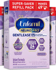 Enfamil NeuroPro Gentlease Baby Formula, Infant Formula Nutrition, Brain Support that has DHA, HuMO6Â Immune Blend, Designed to Reduce Fussiness, Crying, Gas & Spit-up in 24 Hrs, 30.4 Oz, 4 Boxes