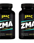 SNAC ZMA The Original Recovery & Sleep Supplement, Promotes Muscle Recovery, Immune Support & Restorative Sleep with Zinc, Magnesium & Vitamin B6, 180 Veggie Capsules (2 Pack of 90 Count)