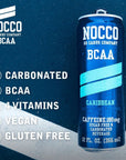 NOCCO BCAA Energy Drink Caribbean Pineapple  12 Fl Oz Pack of 12  180mg Caffeine Sugar Free Energy Drinks  Carbonated Low Calorie BCAAs Vitamin B6 B12  Biotin  Grab  Go Performance Drink