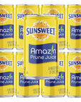 Sunsweet Prune Juice 75oz Mini Cans Pack of 8 with Bay Area Marketplace napkins