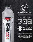 BODYARMOR SportWater Alkaline Water Superior Hydration High Alkaline Water pH 9 Electrolytes Perfect for your Active Lifestyle 1 Liter Pack of 12