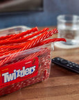 TWIZZLERS Twists Strawberry Flavored Licorice Style, Low Fat Candy Tub, 5 lb