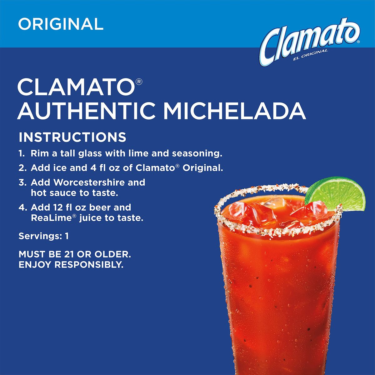 Clamato Original Tomato Cocktail 64 fl oz bottles Pack of 8Packaging May Vary