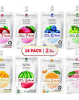 Eat Munchie Box Drinkable Konjac Jelly B Pouches  Healthy Dietary Supplement  Korean Diet Drink  Low Carb  Low Calorie Snacks No Sugar Added 16 Pouches Variety of Flavors Flavors May Vary