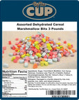 By The Cup Assorted Dehydrated Cereal Marshmallow Bits 3 lb bulk bag