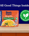 BENS ORIGINAL READY RICE Garden Vegetable Medley Flavored Rice Family Size 173 OZ Pouch Pack of 6