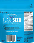 Flackers Organic Sea Salt Flaxseed Crackers Gluten Free Non GMO Vegan Keto Snack 9g Fiber 1g Net Carb 5 Ounce 4Pack