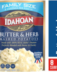 Idahoan Butter  Herb Mashed Potatoes Family Size 8 oz Pack of 8