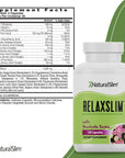 Naturalslim Relaxslim for Metabolism, Helps Control Appetite, Fat & Stress Support - Adaptogen Supplements w/ Rhodiola Rosea & Ashwagandha - Source of Natural Energy - 120 Capsules