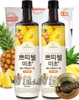 KMunchies CJ Petitzel Fruit Vinegar Drink  2 x 900 mL Korean Pineapple Vinegar Concentrate  Premium Taste Fruit Vinegar for Drink Korean  For Delicious Desserts Refreshing Beverages Cocktail