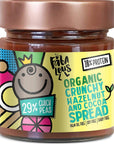 Fabalous Organic Crunchy Chocolate Spread Hazelnut and Cocoa Chickpea Spread Vegan Dairy Free No Palm Oil Less Sugar More Protein 705oz