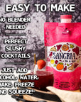 Lt Blenders Sangria in a Bag  Wine Slushie Mixes  Each Bag Makes 12 Gallon of Frozen Red Sangria Mix  NonGMO Wine Freezer Mix  Make with Wine Liquor or as a Mocktail  Pack of 3