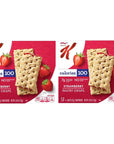 Generic Strawberry Filling Crisps 100 Low Calorie Pastry Snack Toaster Breakfast Bars SimplyComplete Variety Pack of 2