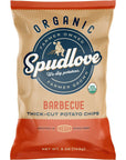 SpudLove Organic Potato Chips, Kettle-Style Thick-Cut, Barbecue, 5 oz, 5 count